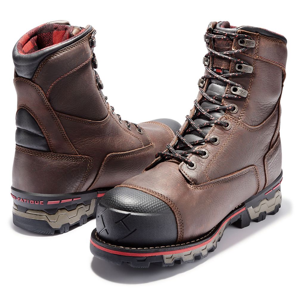 Botas de Trabajo Masculino - Timberland Pro® Boondock 8\" Comp Toe - LOCJE1629 - Marrom